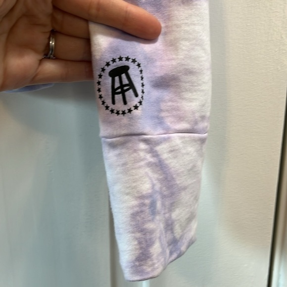 Barstool Chicks In The Office Tie Dye Cropped Hoodie - Size Medium - Picture 2 of 6